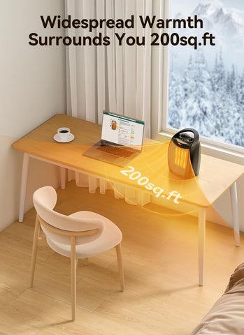 GiveBest heater side view highlights slim profile for small spaces