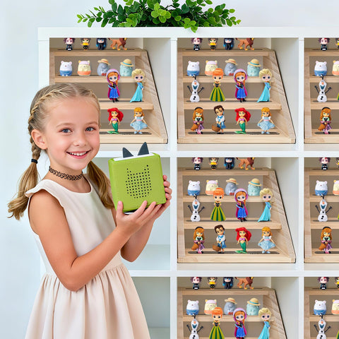 Givilio Tonie shelf adds decorative appeal while organizing a growing collection.