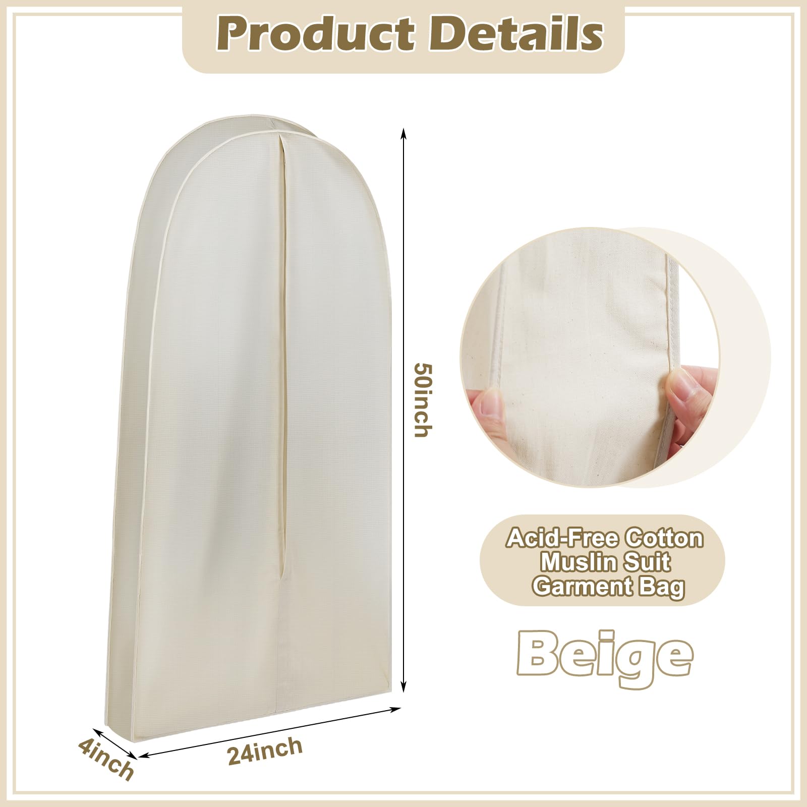 GliCraft 50-inch bag with 4-inch gusset for bulky coats