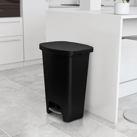 Glad 50L capacity suits everyday kitchen or office waste needs.