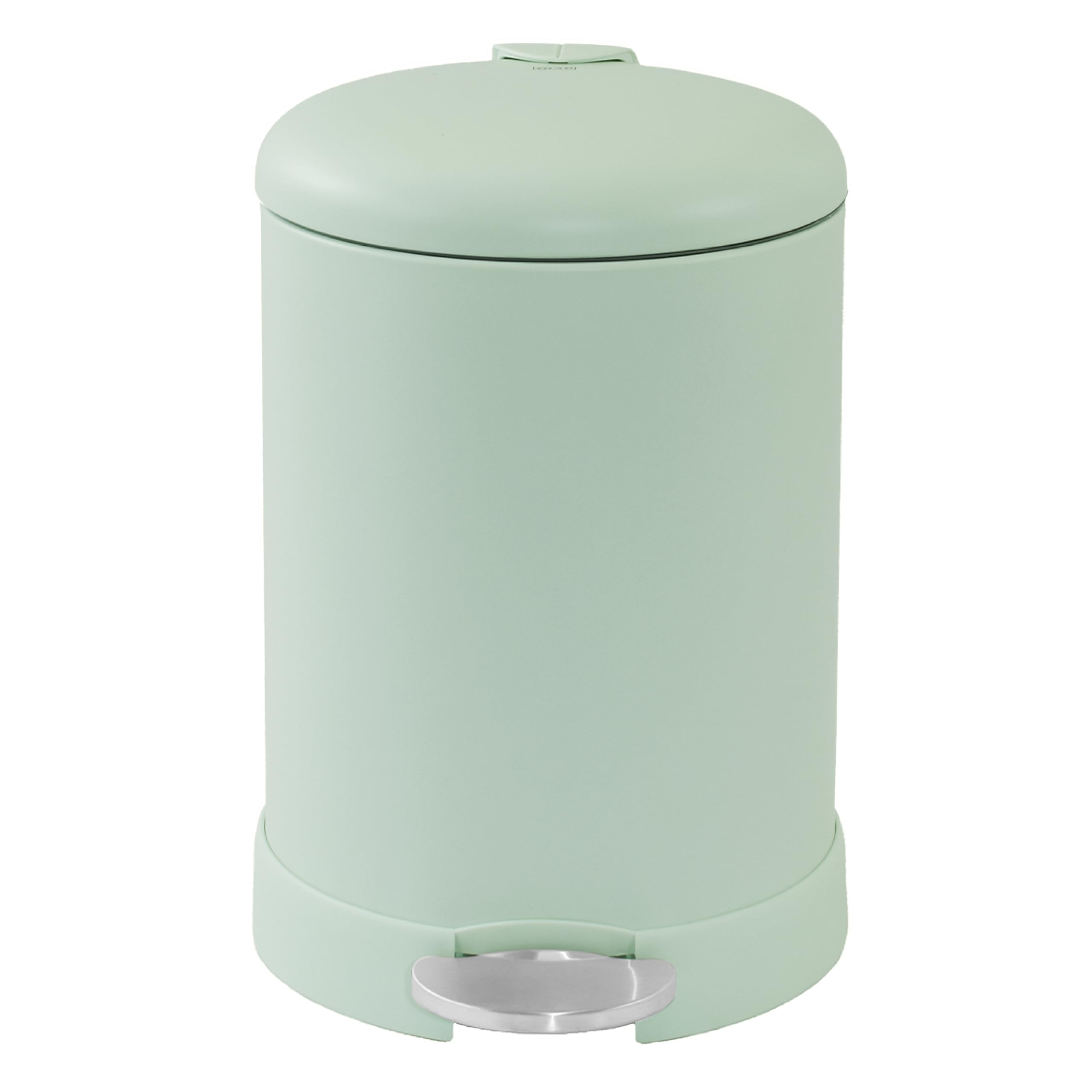 Glad compact 1.2-gallon round trash can fits small apartments and desks.