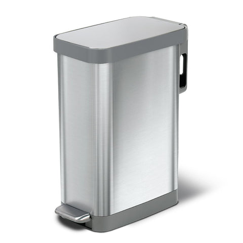 Glad Slim Trash Can with Clorox odor protection in a clean modern kitchen.