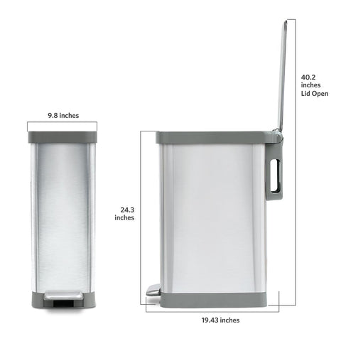 Glad Slim Trash Can stay-open lid enables easy cooking tasks.
