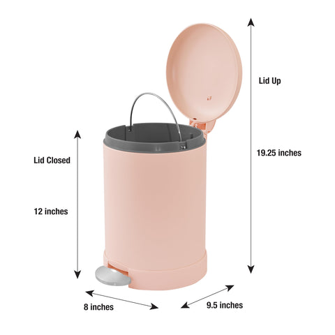 Removable inner bucket in the Glad can for quick, tidy emptying.