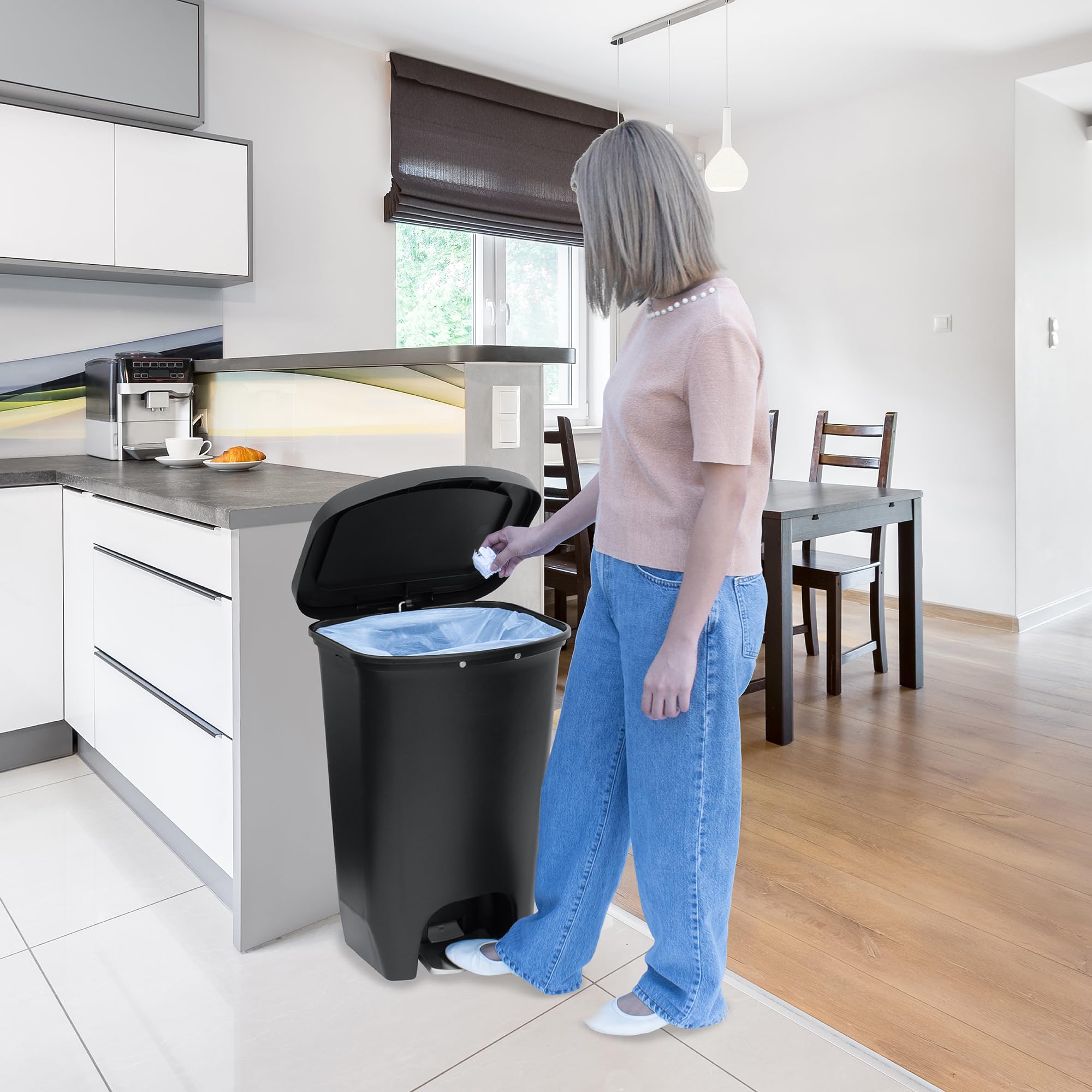 Glad two-pack offers flexible waste management for multiple areas.