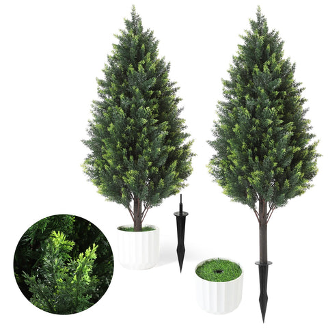 Gladeup cedar topiary featuring UV coated leaves for sun resistance.