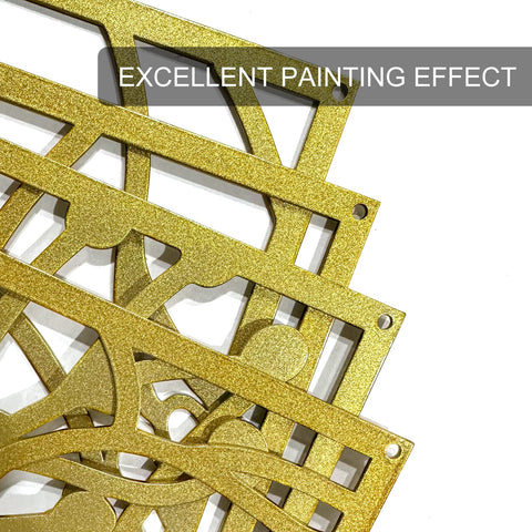 Glamativity gold wall art 4-pack abstract woman body complements hotel or cafe interiors