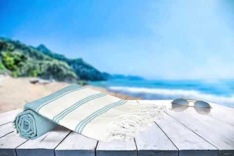 GLAMBURG wrap-around towel for beach cover and quick dries.