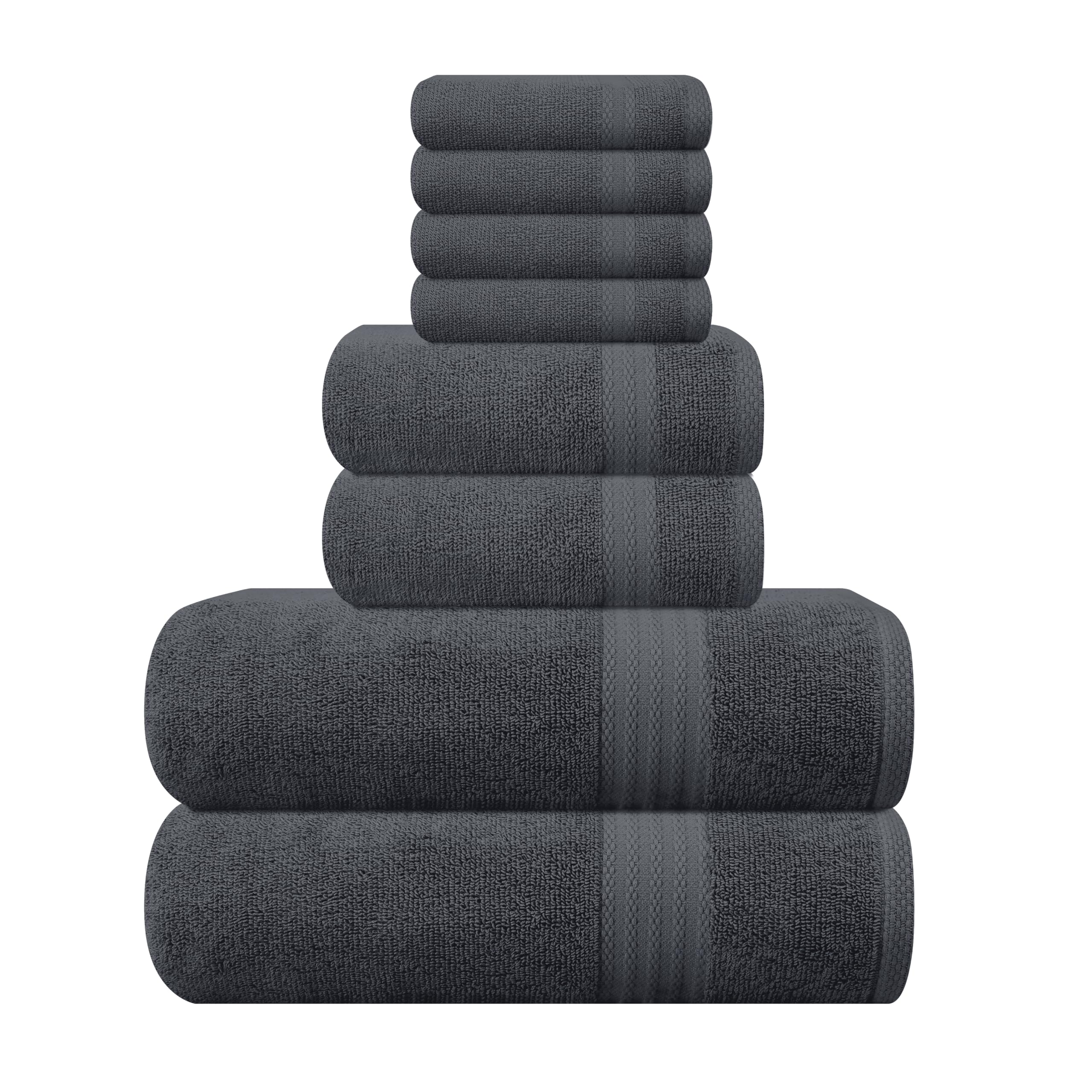 GLAMBURG Ultra Soft bath towels 27x54 offer plush absorbency for daily use.