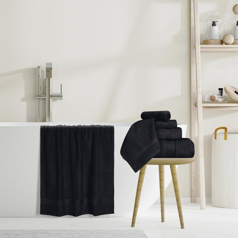 GLAMBURG folded towel display showing hotel-quality softness.