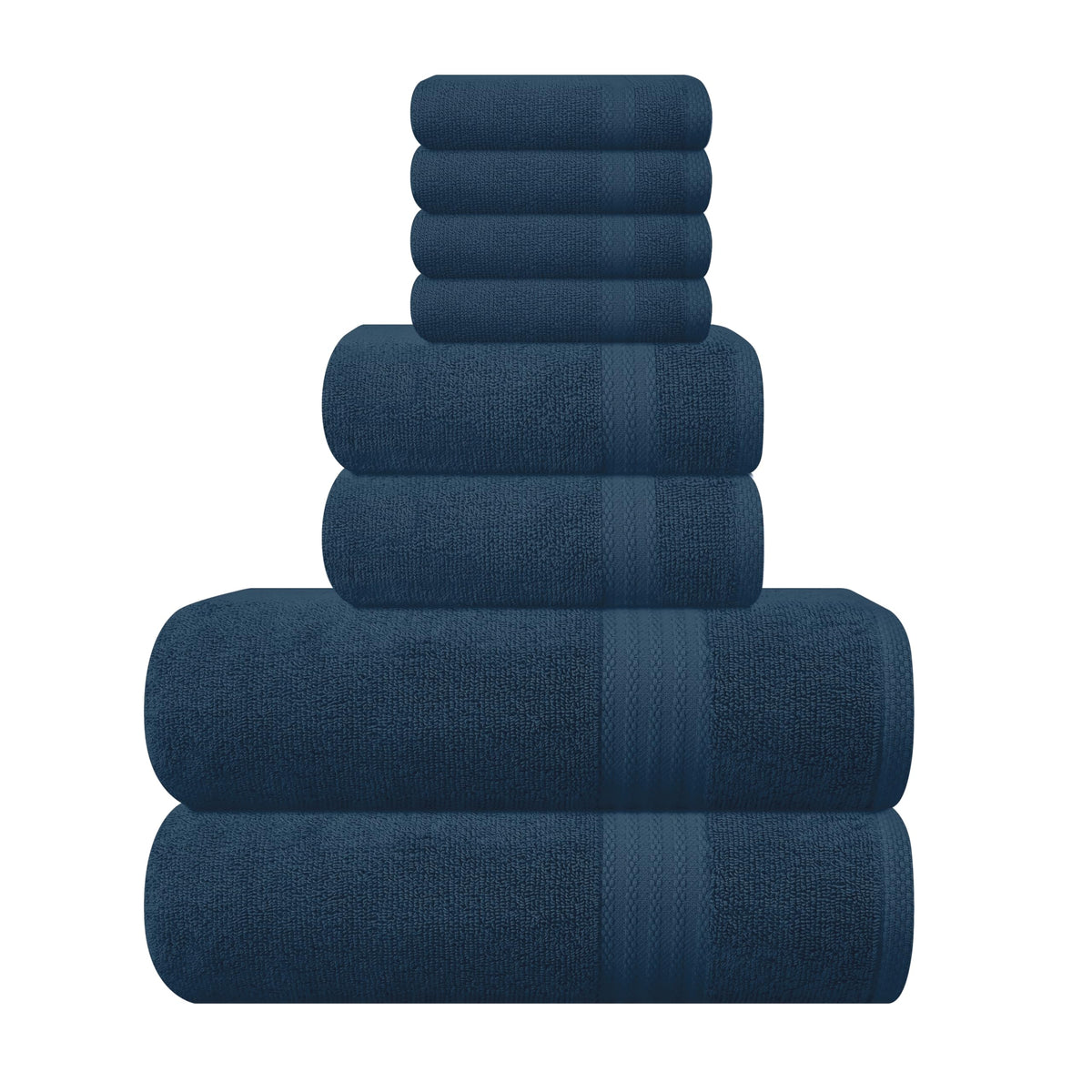 GLAMBURG Ultra Soft mineral blue bath towels offer plush absorbency for everyday luxury.