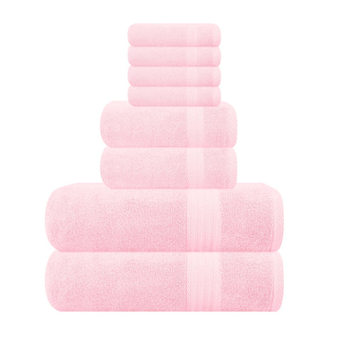 GLAMBURG Ultra Soft bath towels 27x54 in pink offer plush comfort and absorbency.