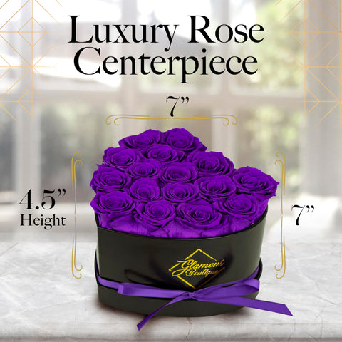 Glamour Boutique 16-rose box arrangement, ready-to-display centerpiece