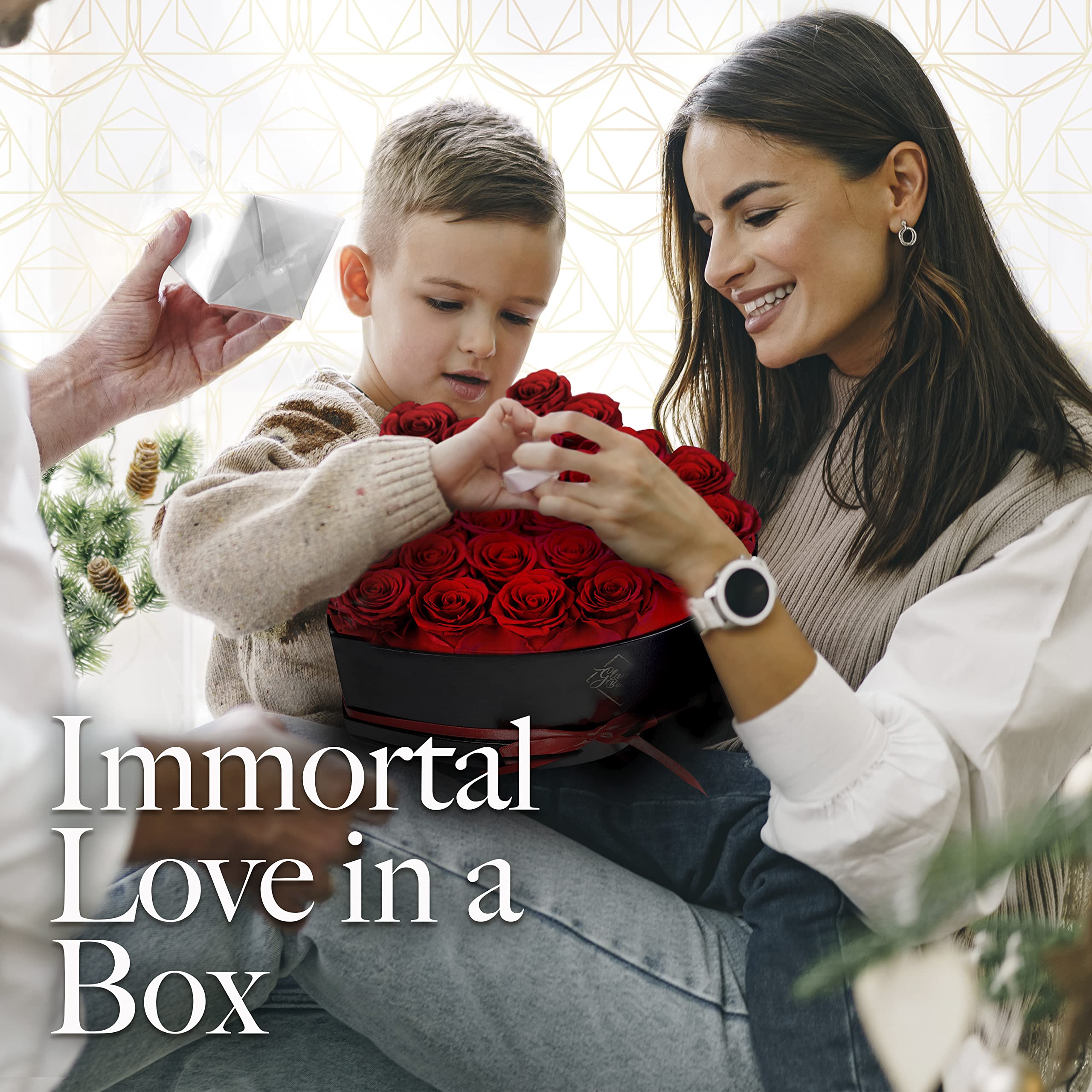 Glamour Boutique 7-rose box as a compact gift