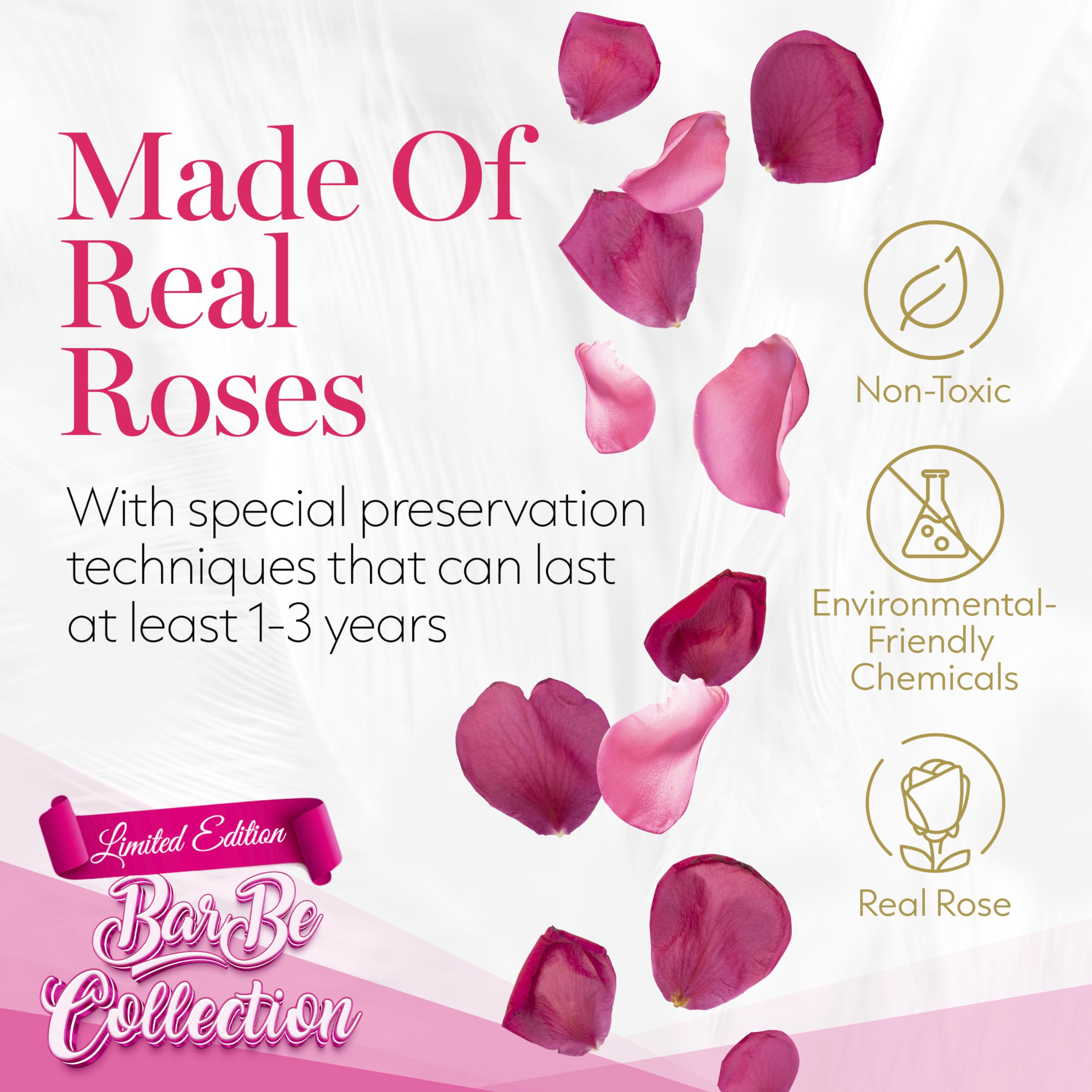 GLAMOUR BOUTIQUE Elegant gift packaging with preserved roses for long-lasting charm.