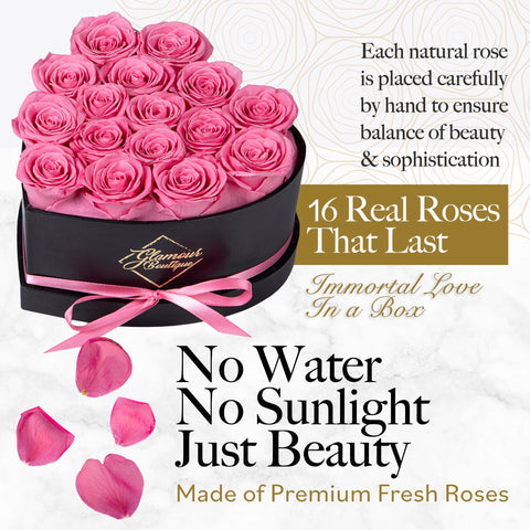 GLAMOUR BOUTIQUE 7-roses option in pink, ideal for thoughtful birthdays.