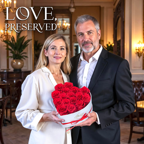 GLAMOUR BOUTIQUE preserved roses box red-16 mother-day-gift, heartfelt keepsake for Mother's Day.