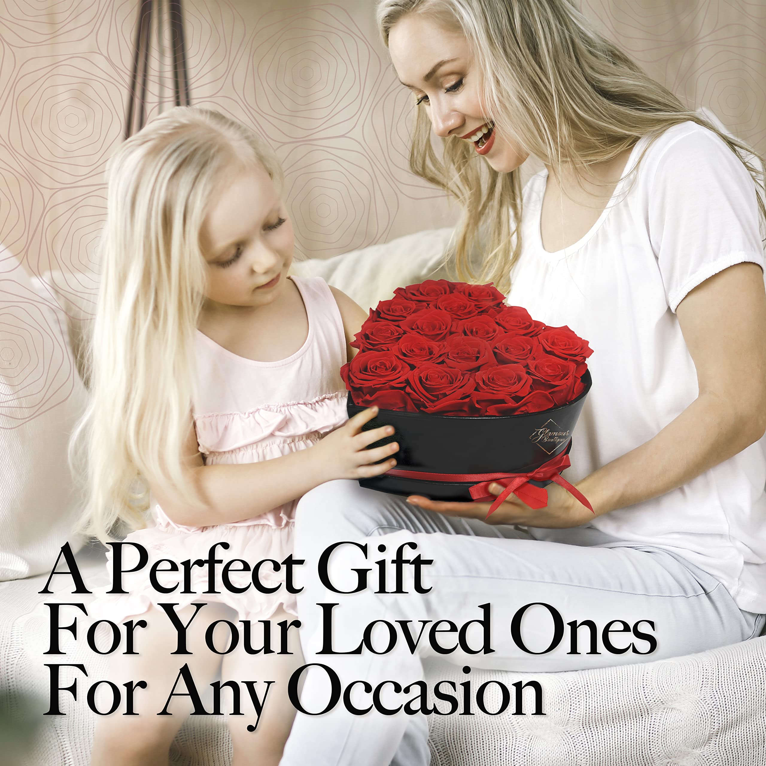 Glamour Boutique twenty-seven-rose pink box, versatile celebrations