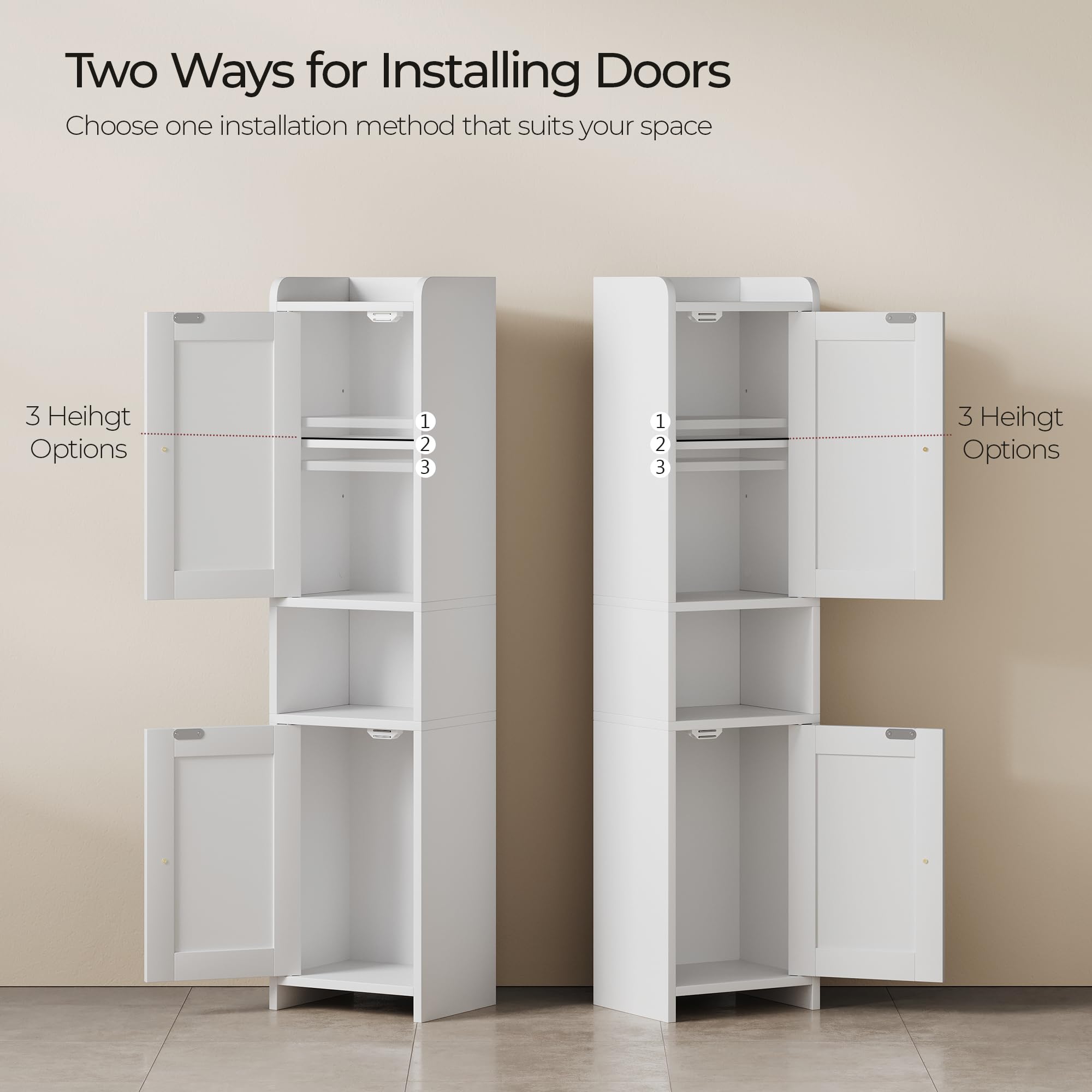 GLANZALANT reversible-doors illustrate left or right opening option