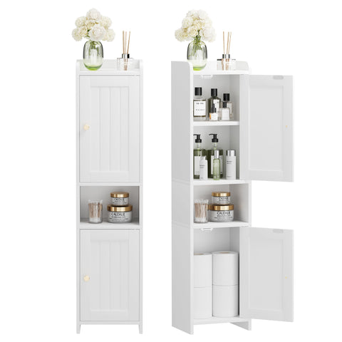 GLANZALANT two-doors bathroom cabinet front view for organized towels and essentials