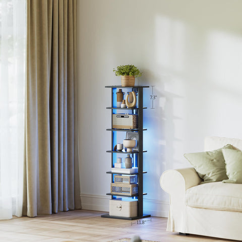 GLANZALANT black finish shelf with sleek modern appeal