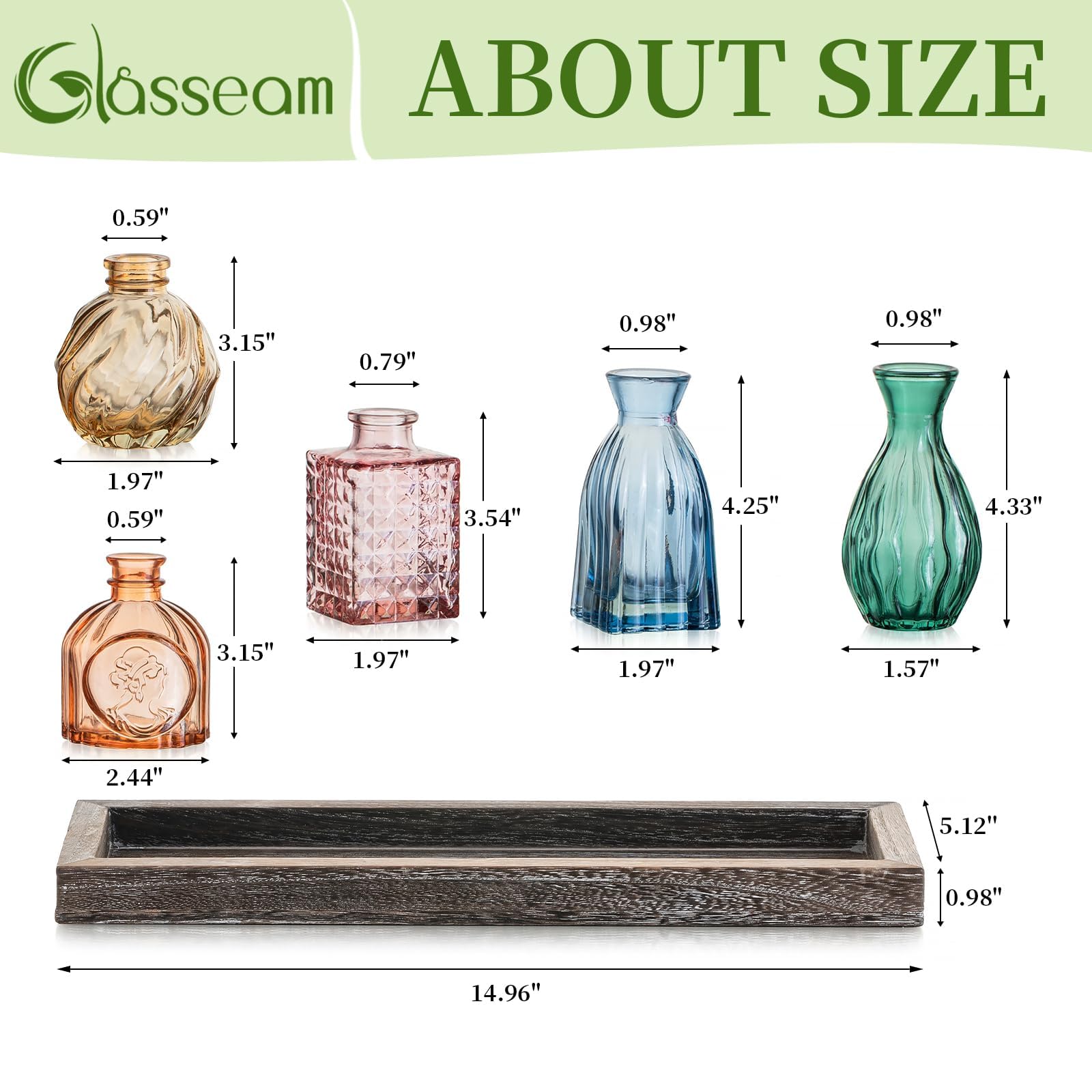 Glasseam aqua embossed glass vase highlights fresh bouquet ideas