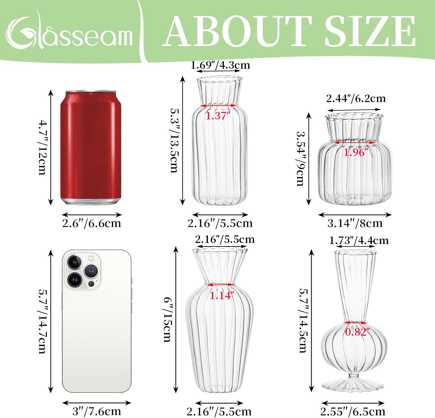 Glasseam handmade ribbed vase adds artisanal charm to floral displays