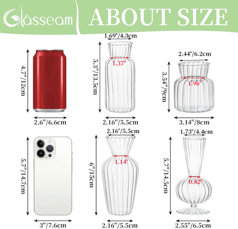 Glasseam handmade ribbed vase adds artisanal charm to floral displays
