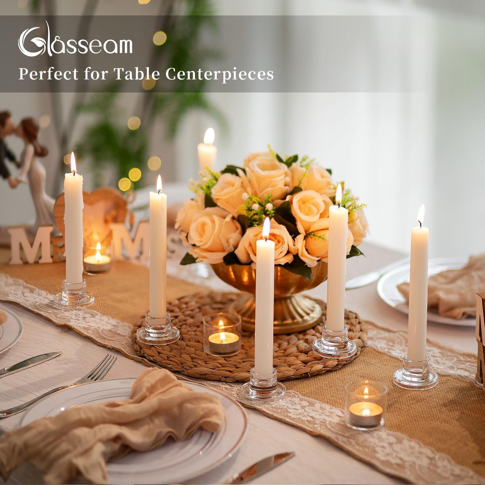 Glasseam mini candlestick holder adds chic touch to dining table decor