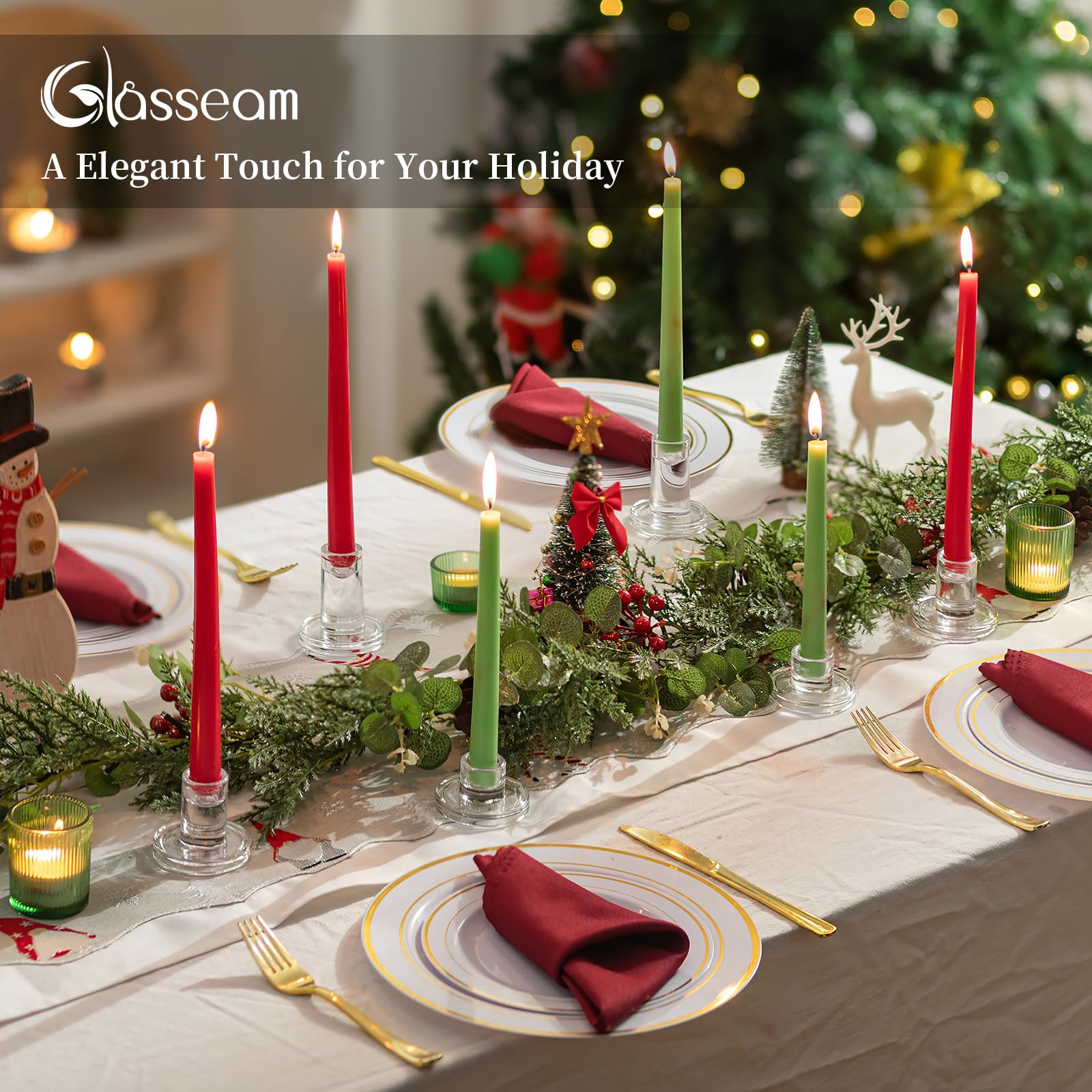 Glasseam minimalist candle holder complements rustic, modern, or vintage tables.