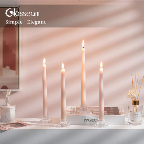 Glasseam minimalist candlestick holder suits modern rustic and Boho table styles