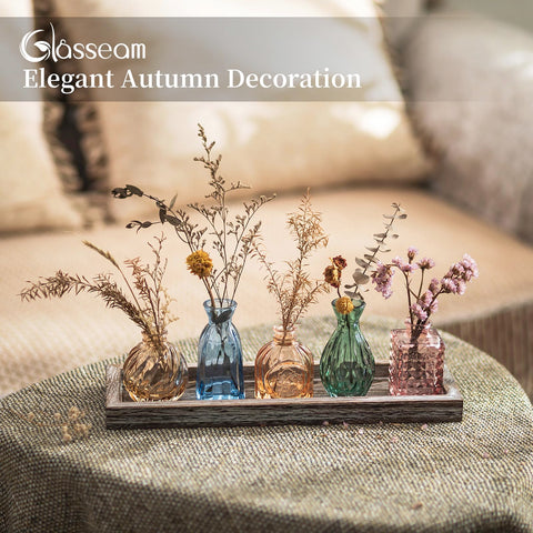 Glasseam vase stand on desk elevating home office styling