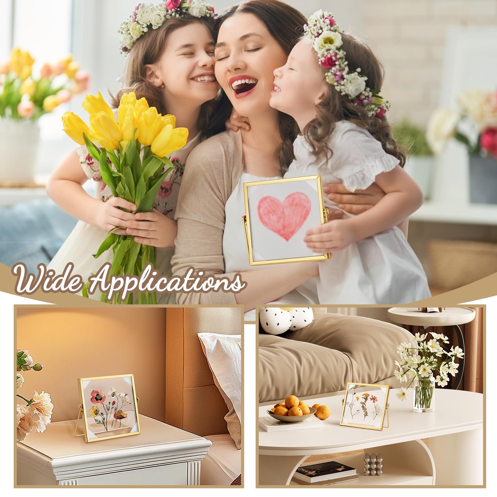 Glasswinds pressed-flower frame ideal for thoughtful gifts and table decor.