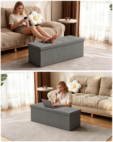 GLAXYFUR 131L storage bay shows spacious interior for blankets and linens.