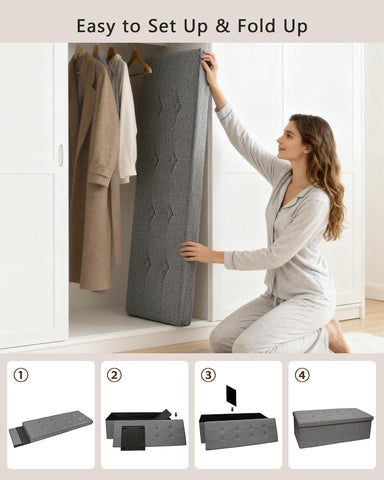 GLAXYFUR fold-flat under-bed design stores compactly when not in use.