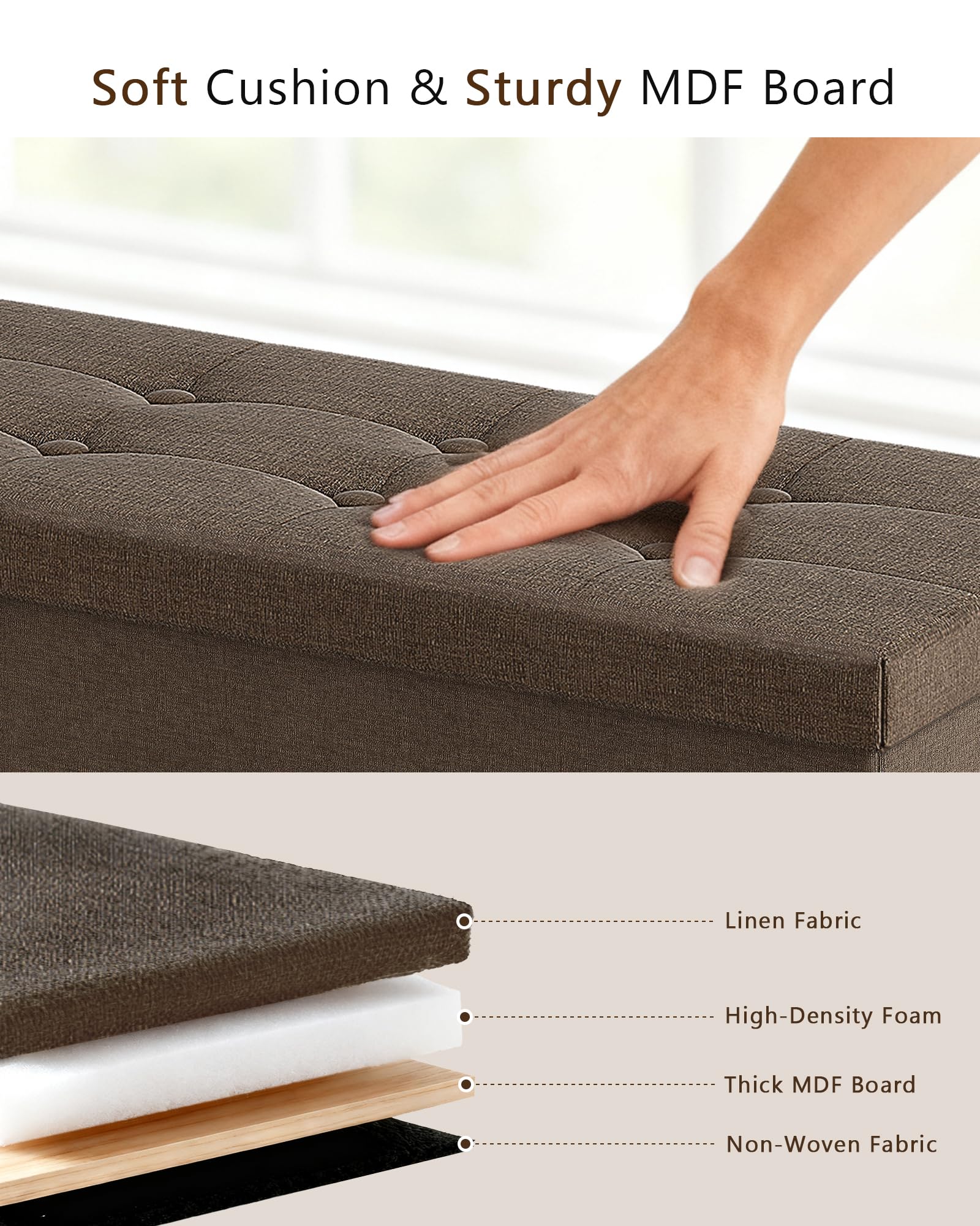 GLAXYFUR foldable design folds flat for under-bed storage.