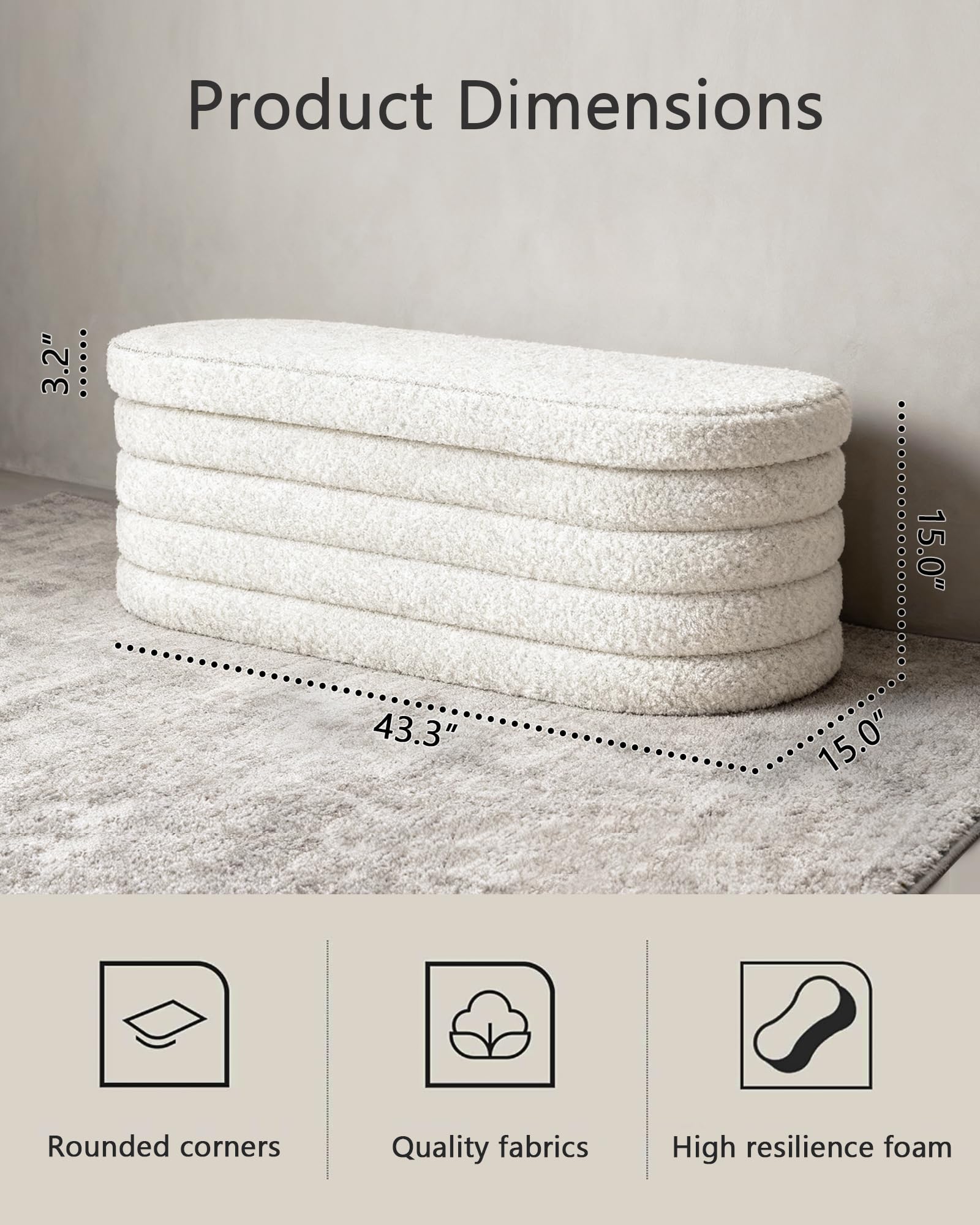 GLAXYFUR sherpa fabric cover adds a cozy touch to any room.