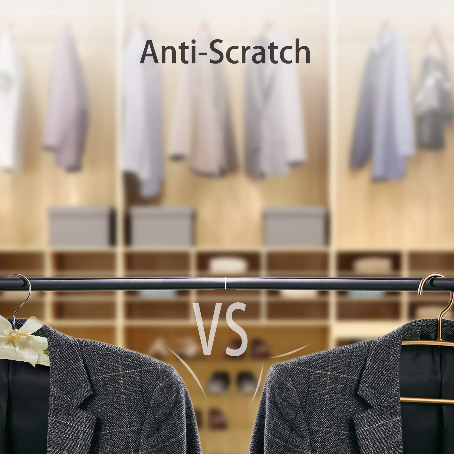 GLCON anti-slip satin padded hanger keeps garments securely in place