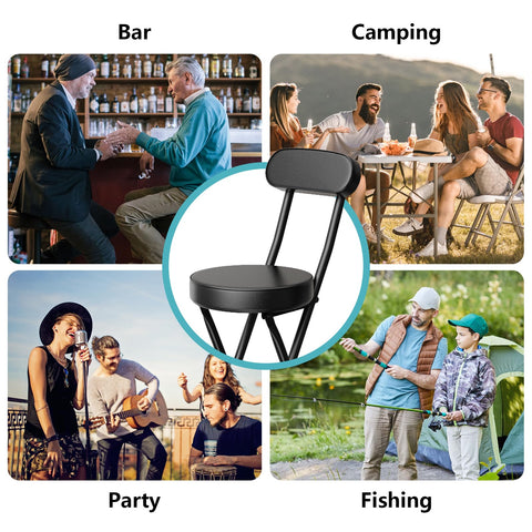 GLCS GLAUCUS portable folding stool folds compactly for travel or storage