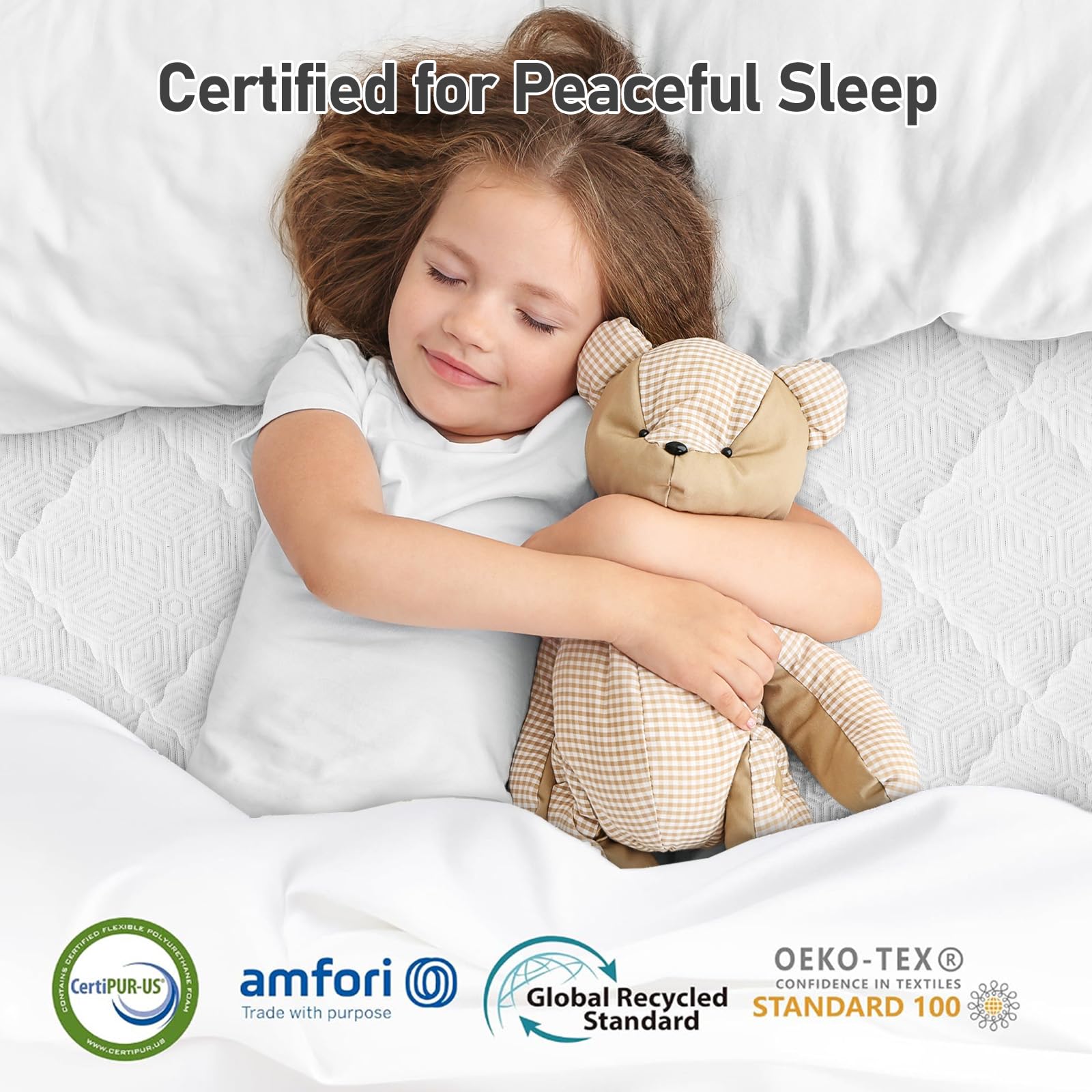 Glendan CertiPUR-US and OEKO-TEX certified topper for safe materials