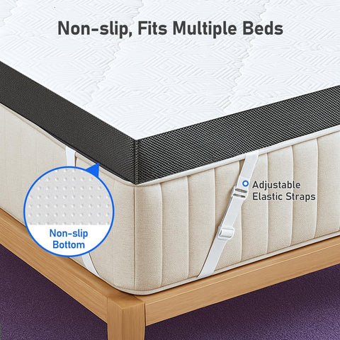 Glendan topper compatible with dorms, bedrooms, and travel setups
