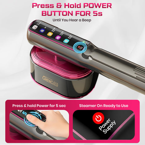 Glewbee 1200W fast heat feature allows rapid wrinkle removal during mornings.