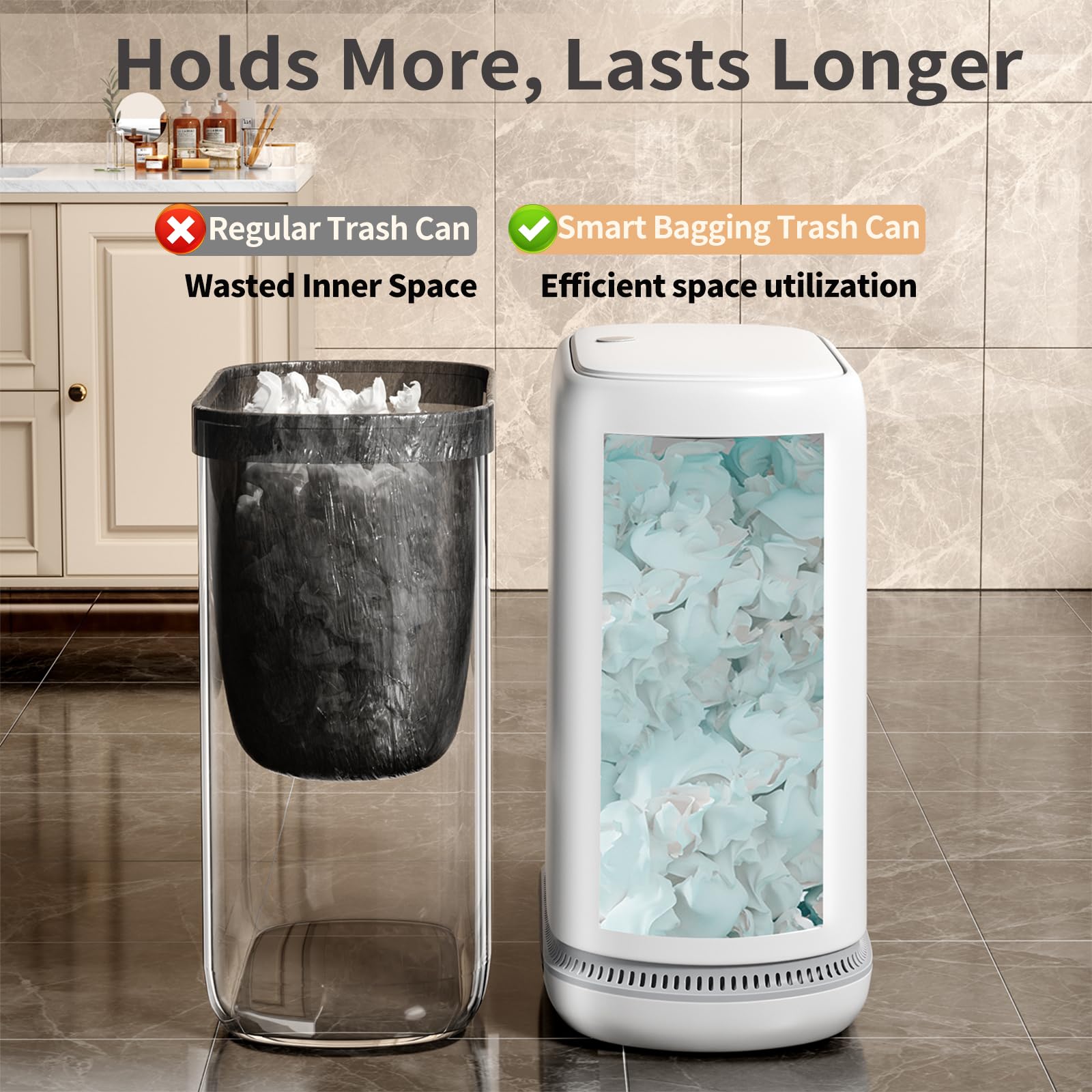 Gleynest can demonstrating odor lock and pet-proof design in use.