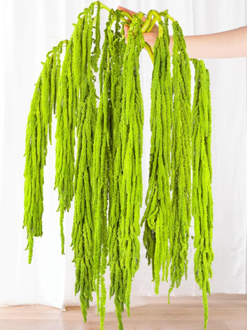 Glicrili Amaranthus seven-pieces neon green hanging flowers for dramatic wedding arches.