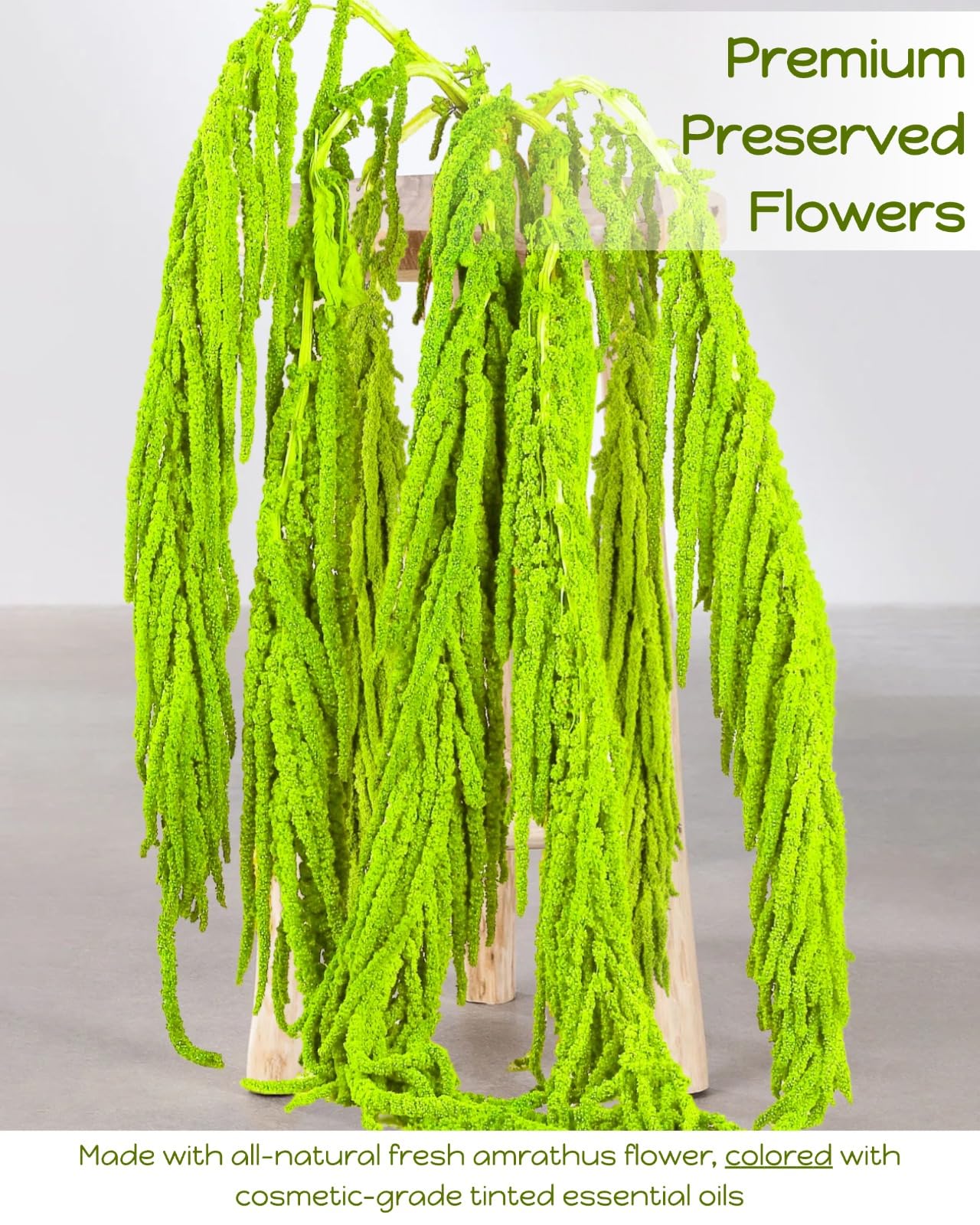 Glicrili neon green amaranthus centerpiece styling with bold color.