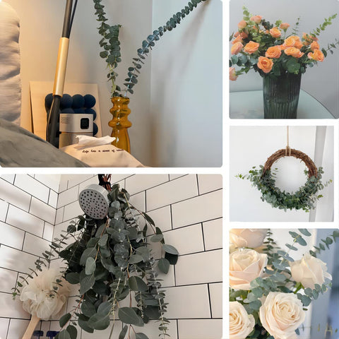 Glicrili wedding decor with eucalyptus creates timeless, elegant accents.