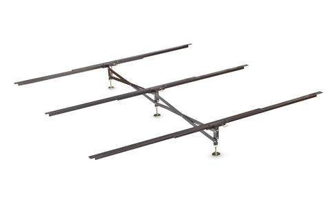 Glideaway X-Support System side view shows stable center rails for bed stability