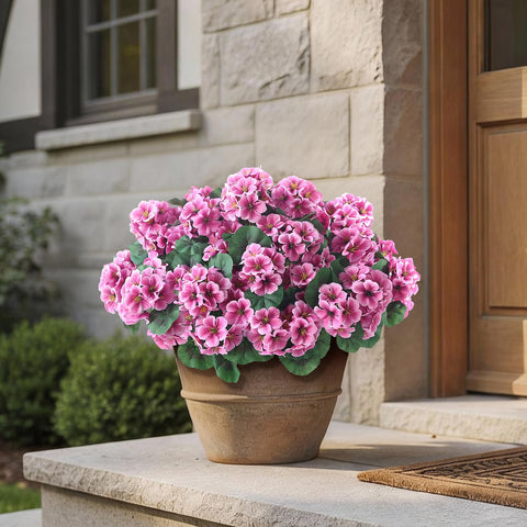 GLIDLION 14-inch geranium branches for a full, realistic bouquet.