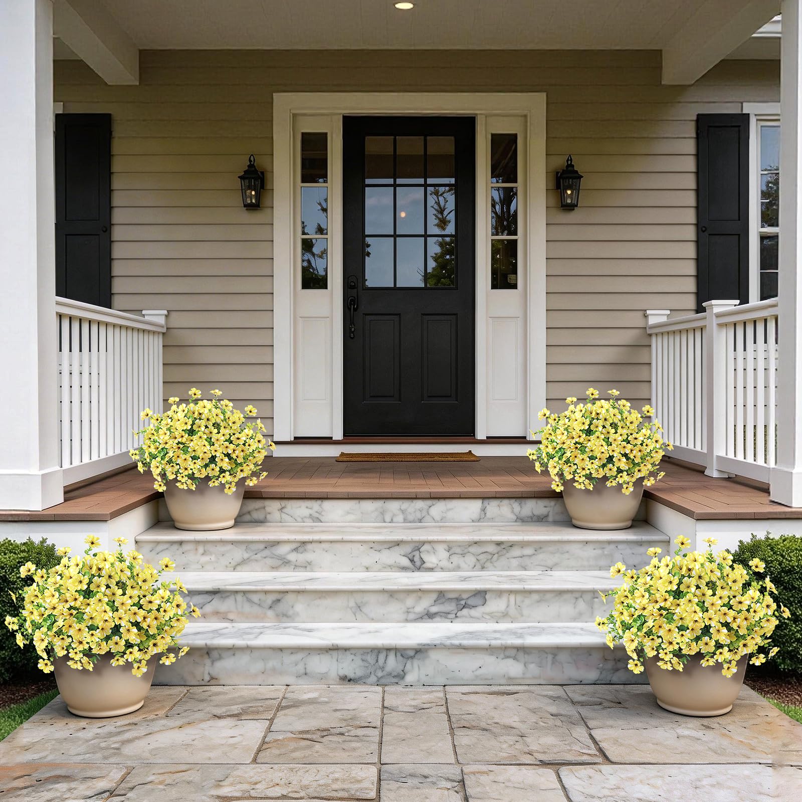 Glidlion eucalyptus leaves add lush greenery to outdoor topiary display.