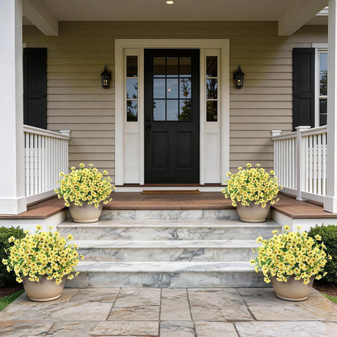 Glidlion eucalyptus leaves add lush greenery to outdoor topiary display.